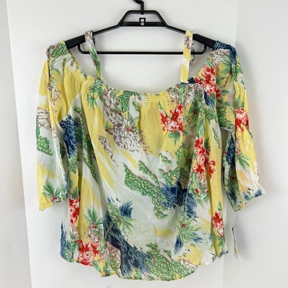 Chaps Tops - Chaps  Cold   Shoulder Blouse Top Size 2X Floral